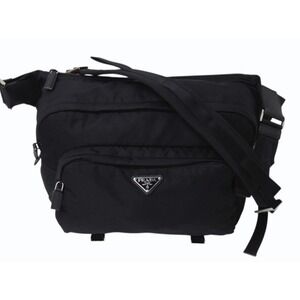 PRADA Tessuto Montagna Waist Bag Black